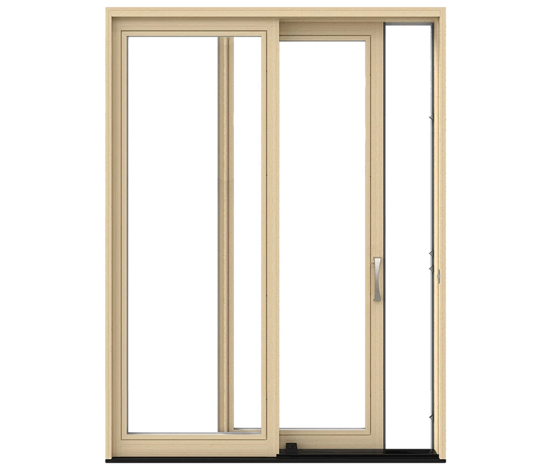 Raleigh Pella Lifestyle Series Wood Sliding Patio Doors