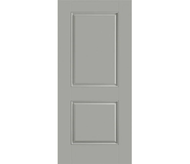 Raleigh Two Panel Square Fiberglass Entry Door